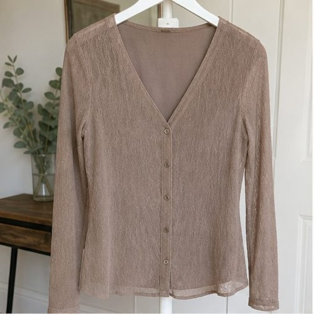 Taupe Pleated Blouse